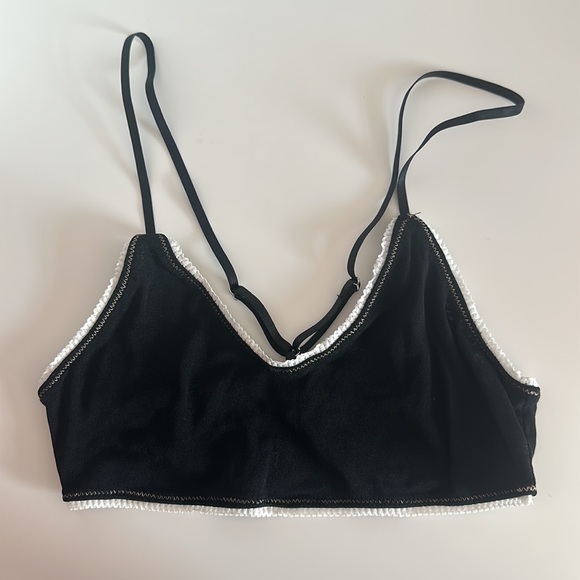 Free People Intimately FP Hide & Seek Bralette in Black & White Combo - Picture 3 of 7